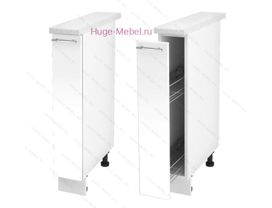 Нижний кухонный шкаф бутылочница 150 Ксения (белый)