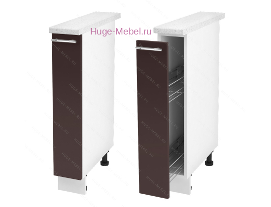 Нижний кухонный шкаф бутылочница 150 Ксения (шоколад)