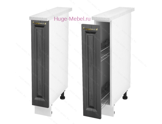 Нижний кухонный шкаф бутылочница 200 Мария (графит)