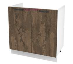 Кухонный шкаф под мойку 800 Пасаденна (ржавый камень)