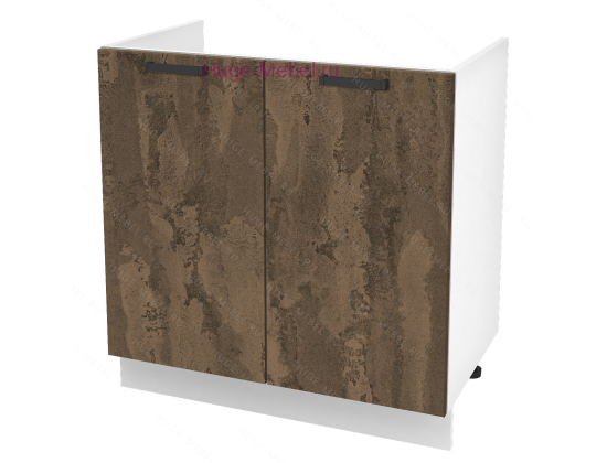 Кухонный шкаф под мойку 800 Пасаденна (ржавый камень)