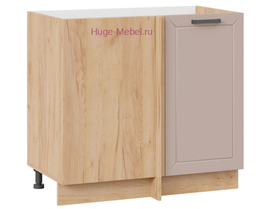 Шкаф кухонный угловой нижний 1000 Альфа (латте) корпус крафт