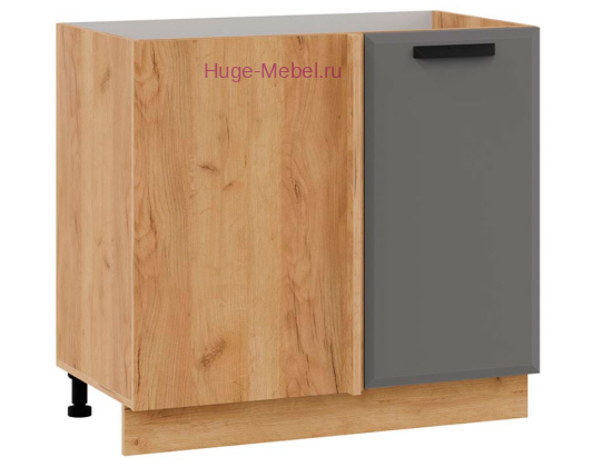 Шкаф кухонный угловой нижний 1000 Призма (асфальт супермат) корпус крафт