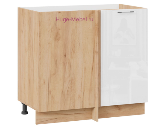 Шкаф кухонный угловой нижний 1000 Ксения (белый) корпус крафт