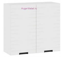 Кухонный шкаф верхний навесной 800 Сахара (белый с фрезеровкой)