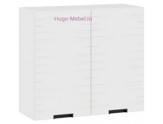 Кухонный шкаф верхний навесной 800 Сахара (белый с фрезеровкой)