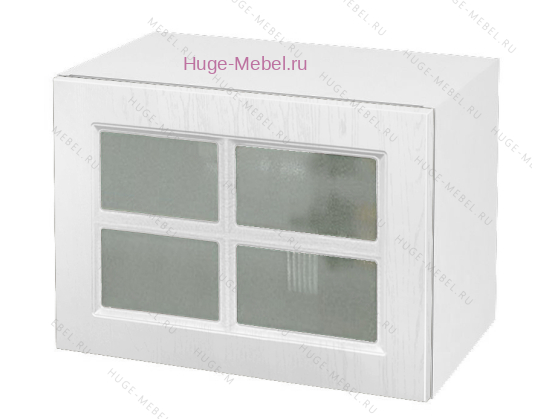 Горизонтальный кухонный стеклянный шкаф 500 Мария (белый)