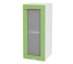 Кухонный шкаф верхний со стеклом 300 Ксения (олива)