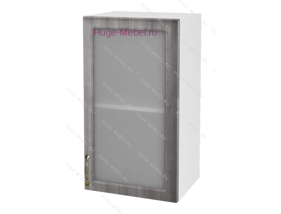 Кухонный шкаф верхний со стеклом 400 Юлия (сандал серый)