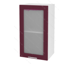 Кухонный шкаф верхний со стеклом 400 Ксения (бордо)