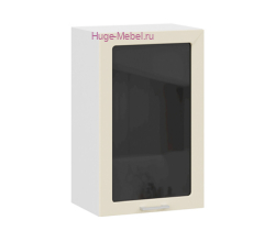 Кухонный шкаф верхний со стеклом 450 Катрин (крем)