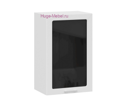 Кухонный шкаф верхний со стеклом 450 Катрин (софт вайт)