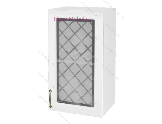 Кухонный шкаф верхний со стеклом 450 Модена (дуб белый)