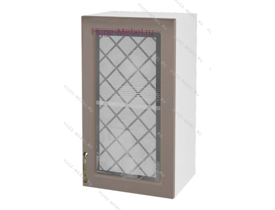 Кухонный шкаф верхний со стеклом 450 Модена (дуб кофе)