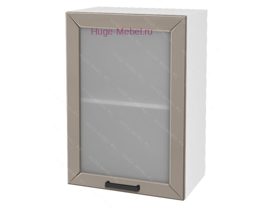 Кухонный шкаф верхний со стеклом 500 Альфа (латте)
