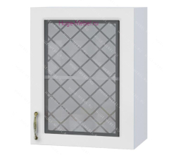 Кухонный шкаф верхний со стеклом 500 Модена (дуб белый)