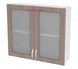 Кухонный шкаф верхний со стеклом 800 Дина (шимо темный)