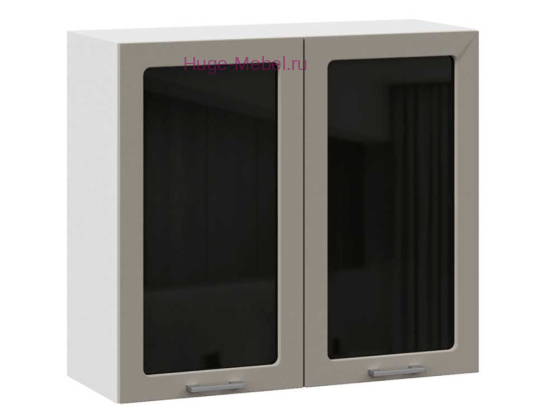 Кухонный шкаф верхний со стеклом 800 Катрин (циркон)