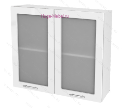 Кухонный шкаф верхний со стеклом 800 Ксения (белый)