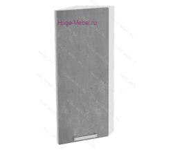 Торцевой шкаф кухонный верхний подвесной 300 Бетон (бетон серый)