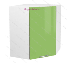 Угловой кухонный шкаф верхний 550 Ксения (олива)