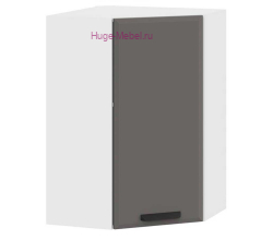 Угловой кухонный шкаф верхний высокий 600 Призма (асфальт супермат)