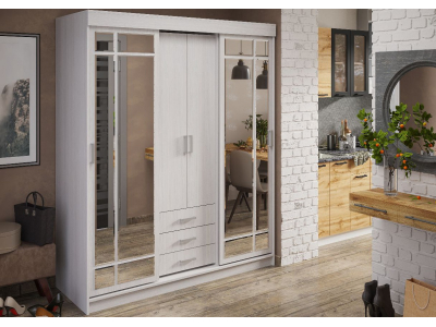 Белый шкаф-купе "Андрей 1 анкор" Белый шкаф-купе "Андрей 1 анкор"