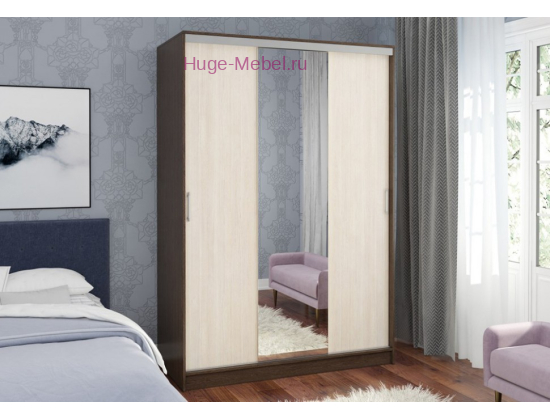 Шкаф-купе "Альянс 1.5 Венге/Дуб"