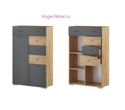 Высокий комод "Дублин" графит