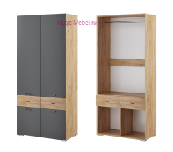 Шкаф платяной "Дублин" графит