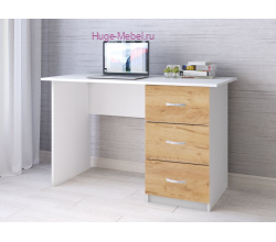 Стол письменный "Сити-1 белый/крафт"