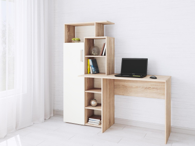 Стол компьютерный "Квартет-7 белый/сонома" Стол компьютерный "Квартет-7 белый/сонома"