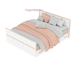 Кровать 140х200 "Сакура белая" Light