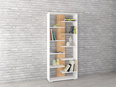 Стеллаж "Ромео-3 крафт/белый" Стеллаж "Ромео-3 крафт/белый"