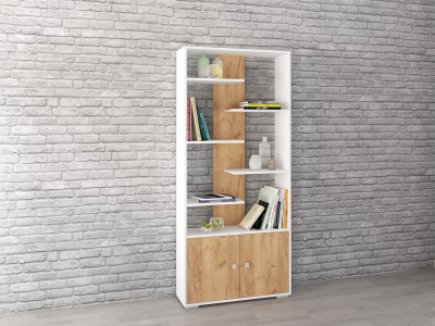 Стеллаж Ромео-4 крафт/белый Стеллаж Ромео-4 крафт/белый