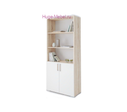 Стеллаж к столу компьютерному сонома/белый