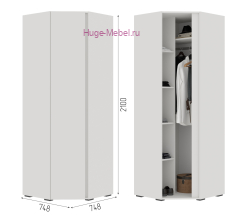 Угловой шкаф "Хелен ШК 04" белый