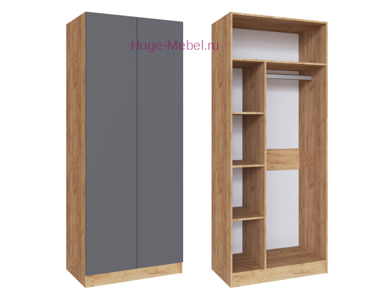 Шкаф универсальный "Руэлла" графит +дуб крафт