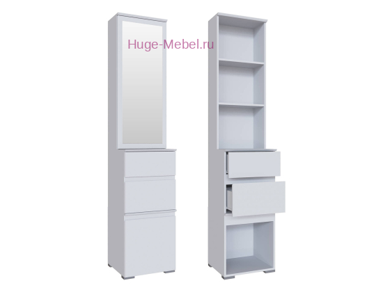 Тумба с ящиками для прихожей "Плейона" белая