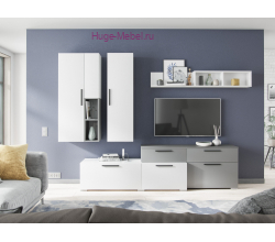 Мебель в гостиную "Альберо" графит+белый