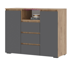 Комод "Хелен КМ 01" графит+крафт