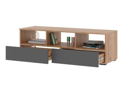 ТВ тумба "Хелен ТБ 02" графит+крафт