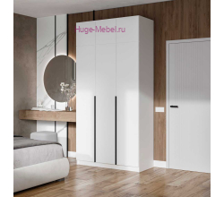 Шкаф "Лион ШК-02" белый высотой 240 см