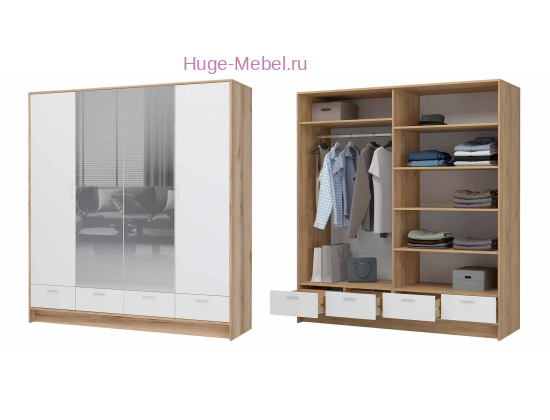 Шкаф 4-х створчатый "Ирис" ШК-04