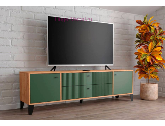 Тумба ТВ "Парус-10 дарк грин"