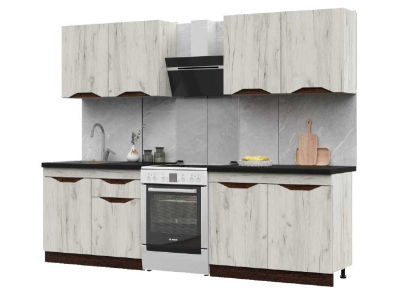 Готовая кухня "Паола крафт белый" 2 метра