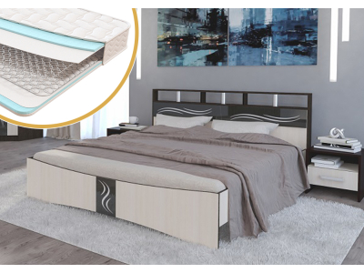 Кровать с матрасом Эрика эконом 160х200 Кровать с матрасом Эрика эконом 160х200