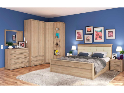 Угловая спальня "Ливорно К3" сонома Угловая спальня "Ливорно К3" сонома