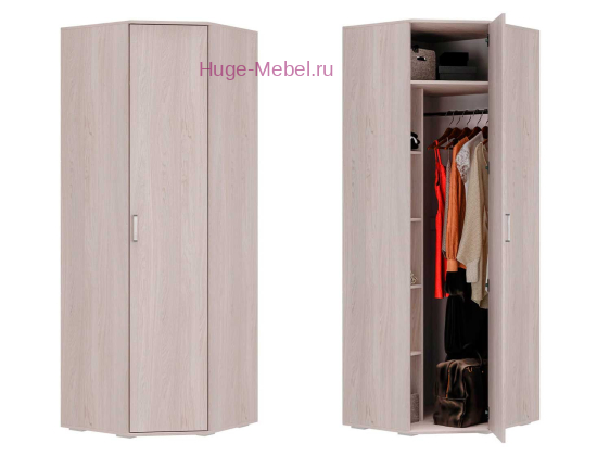 Шкаф угловой "Белла" ясень белый