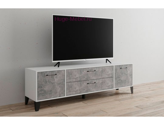 Тумба ТВ "Парус-13 белый/ателье"